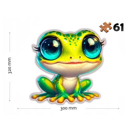 Puzzle Drewniane Żabka 61 elementów